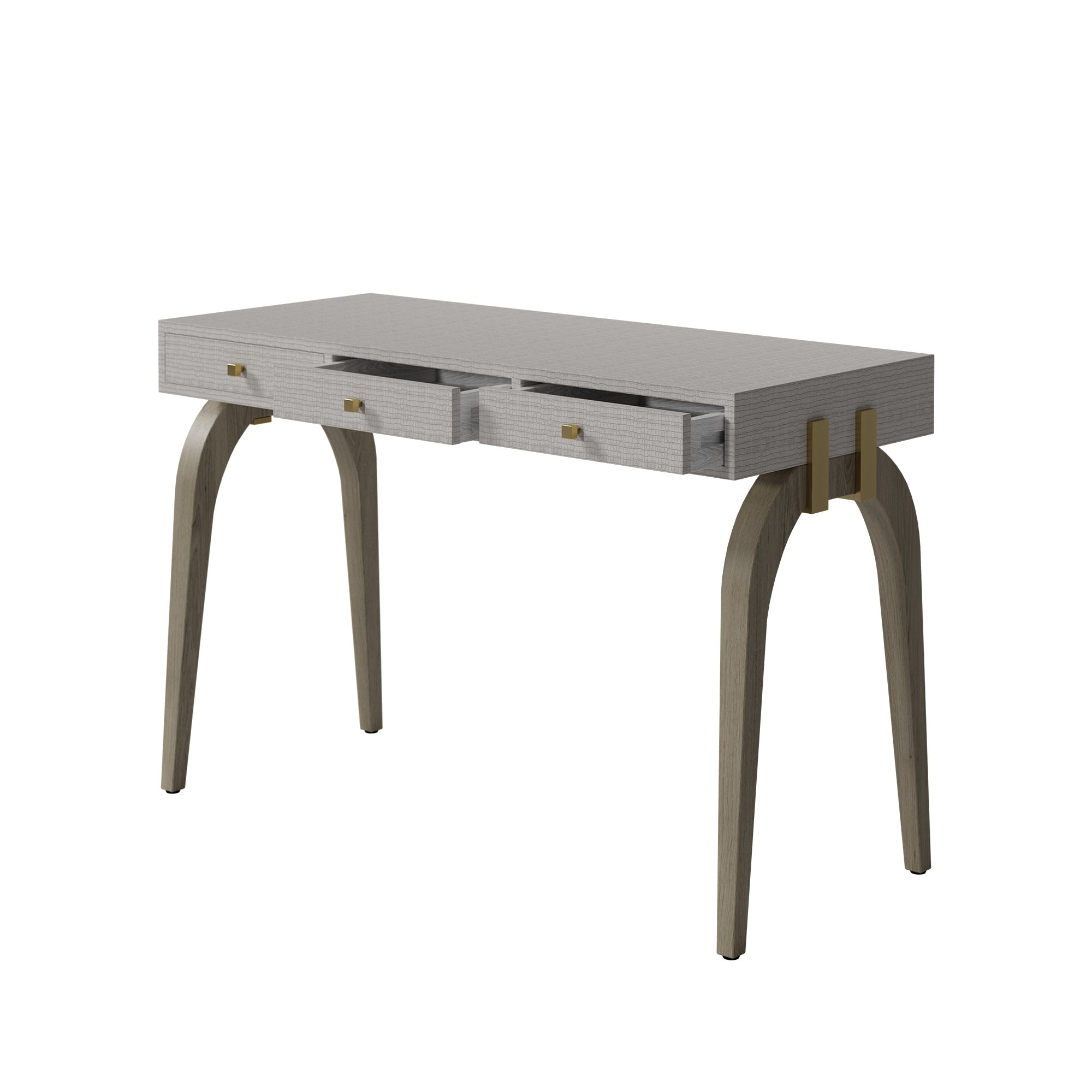 DI Designs Laverstoke Grey Crocodile Style Desk